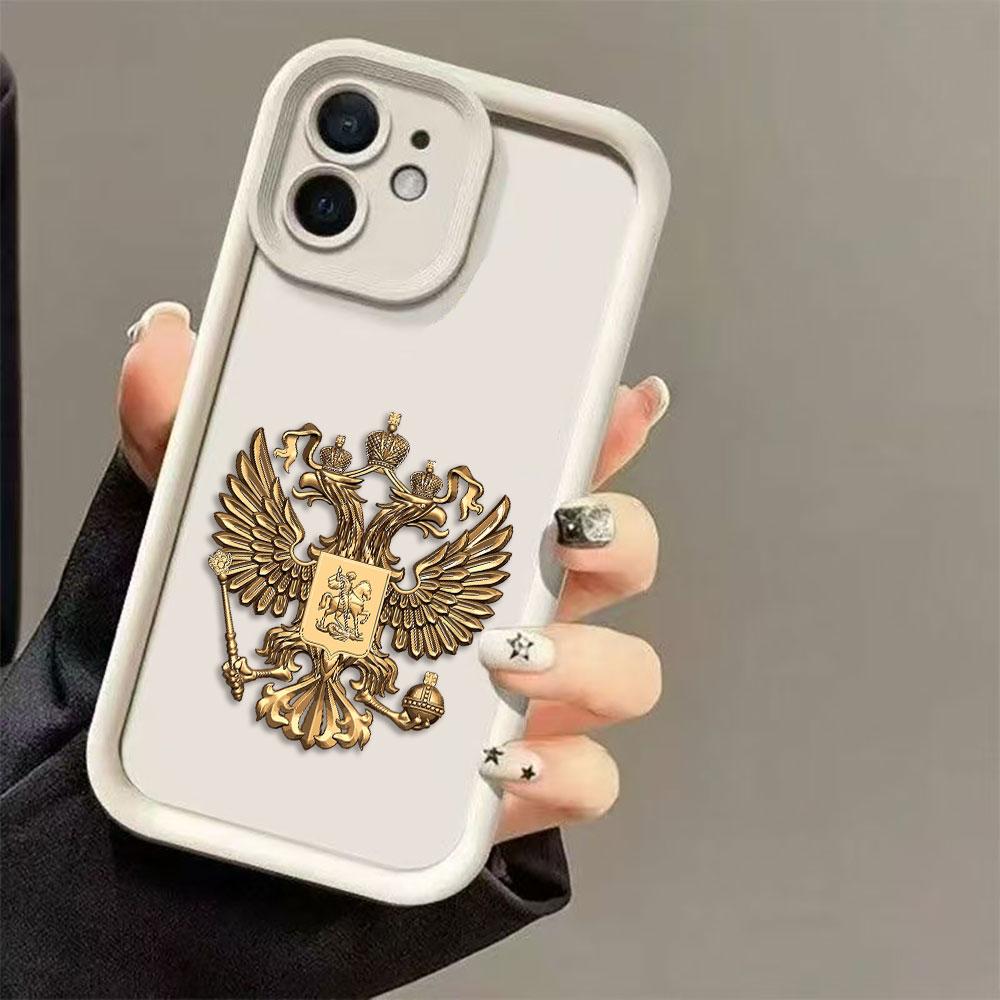 Russian Emblem Flags Cover Phone Case For Xiaomi 8 11 12 12T 13 13T 14 14T 15 POCO F5 F7 X3 X4 X5 X6 X7 M6 M7 PRO TPU Case Shell