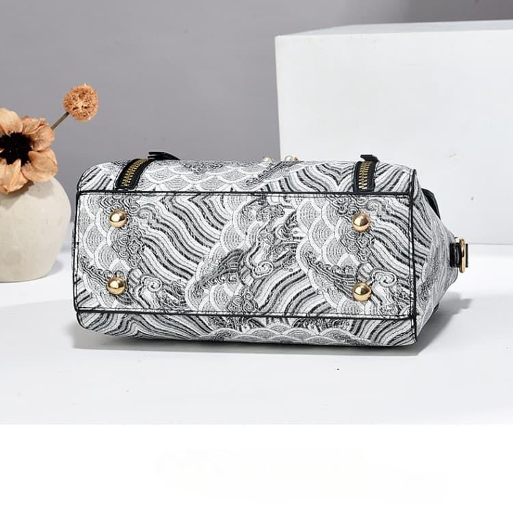 Jacquard color-blocked handbag women's one-shoulder crossbody bag