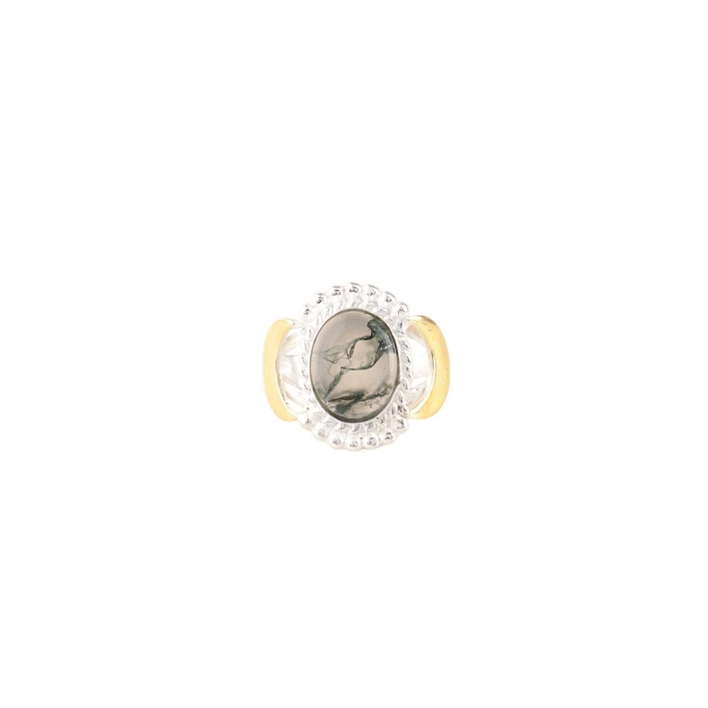 Natural Moss Agate Gemstone 925 Sterling Silver Jewelry Handmade Dainty Ring RR-61-23