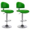 VidaXL Bar Stools 2 Pcs Green Faux Leather