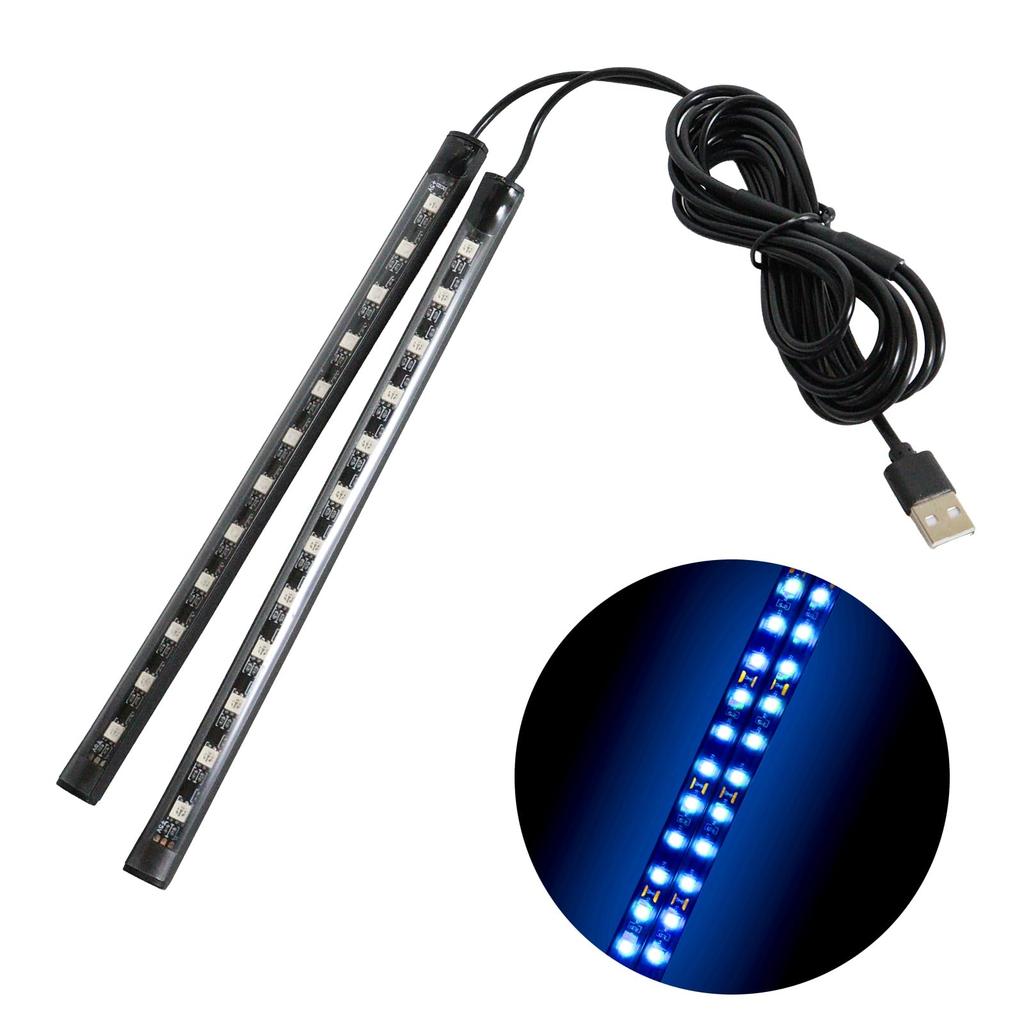 Nishihaya USB Car Footwell LED Lights Blue 2-Pack Direct from Japan