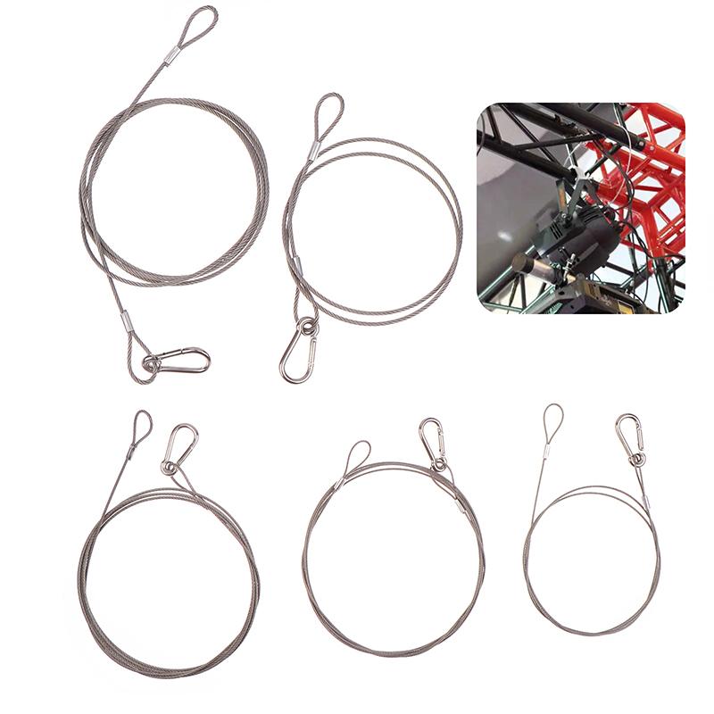 4Pcs/Lot Flexible Thin Black 1.5/2/3Mm Cable Safety Steel Lock Wire Safe Rope Locks Led Par Light Duty Quick Release Pin
