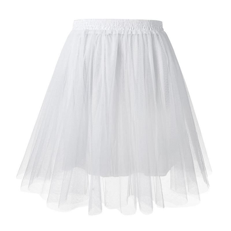 Women’s Tulle Mini Skirts Pleated Tulle Skirts Princess Skirts Under-Skirts Full-Skirted Skirts High-Waisted Lightweight Tulle Skirts