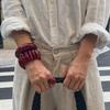 Trendy Irregular Red Acrylic Resin Chunky Bangle Women On Hand Boho Geometric Charm Wide Hip Hop Cuff Bangle Jewelry
