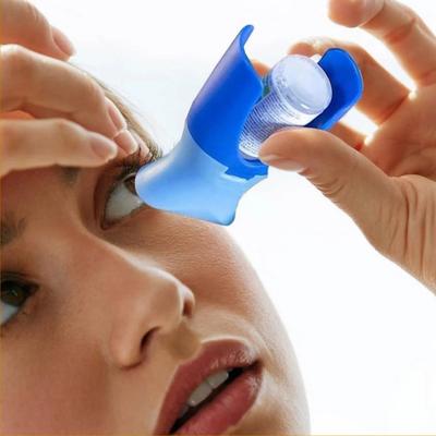 Eyedrop Bottle Dispenser Portable Reusable Plastic Holder for Adult Children's Eye Drops Guidance Application Assistance Tool