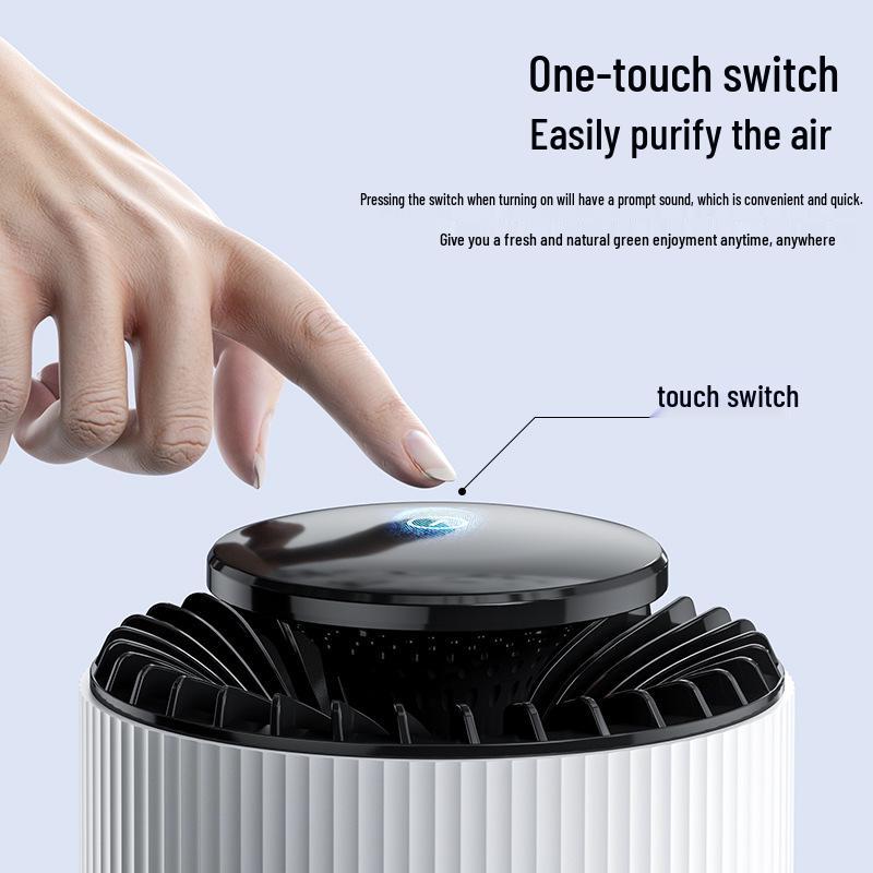 Compact Multifunctional USB Air Purifier for Home and Car