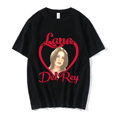 Singer Lana Del Rey 2026 Double Sided Graphic T Shirts Unisex Women Hip Hop Retro Tshirt Cotton Oversized Summer Tee Streetwear