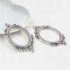 New Fashion  5pcs 30x40mm Inner Size 6 Colors Pierced Style Cabochon Base Setting Charms Pendant for DIY Jewelry Making