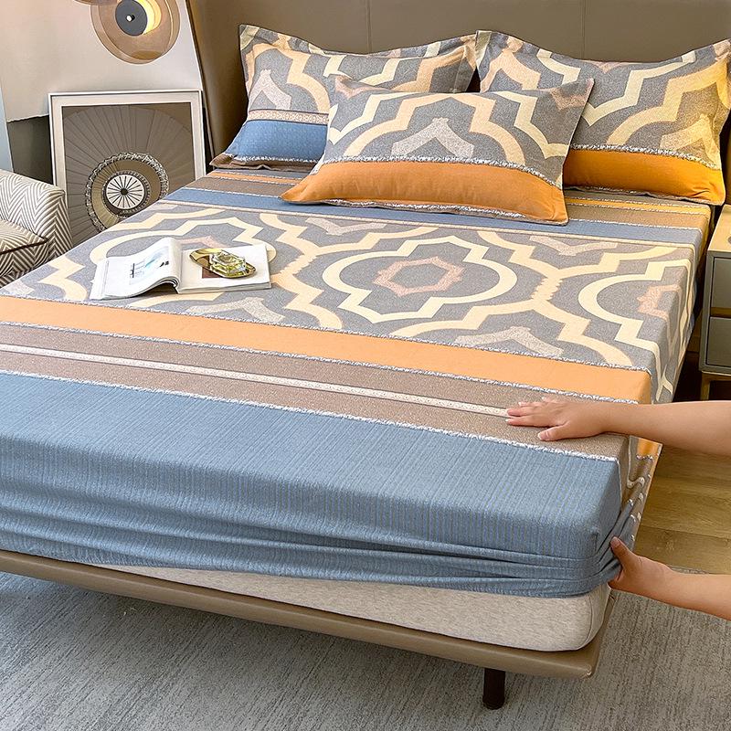 Thick Pure Cotton Flannel Fitted Bed Sheet: Non-Slip, All-Inclusive Mattress Protector