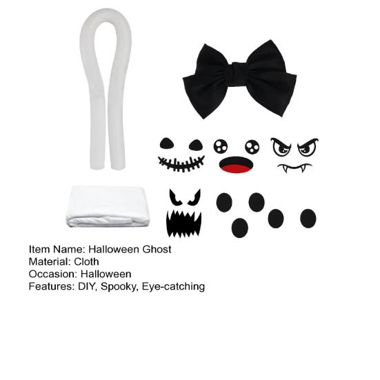 Halloween Ghost Decorations DIY Expressions Spooky White Ghost Craft Kit with Witch Hat for Outdoor Indoor Yard Garden Lawn Decor