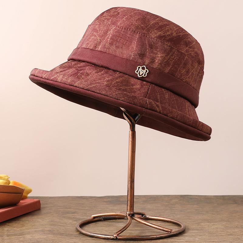 Autumn and Winter New Thermal Basin Hat Women's Elderly Temperament Mother Bucket Hat Fashion Versatile Face Hat