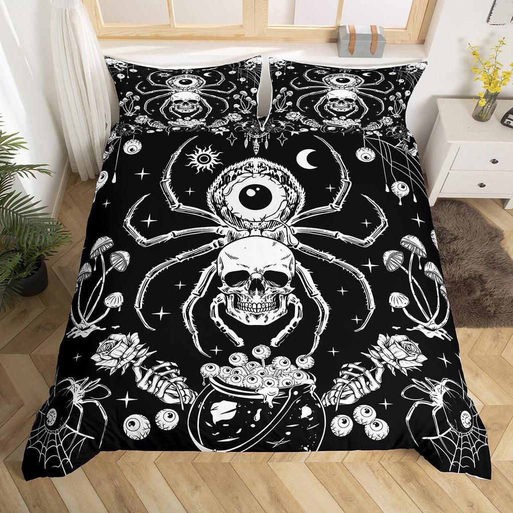 Pastel Pumpkin Bedding Set Spooky Pastel Halloween by patricia_lima - Spooky Ghosts Cotton Sateen Duvet Cover OR Pillow Shams