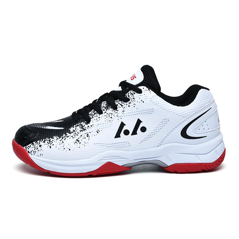 

Высококачественная амортизирующая противоскользящая и износостойкая спортивная обувь для отдыха и бадминтона для подростков и взрослых, тренировочная обувь 46 чёрный/белый