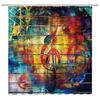 Colorful Graffiti Shower Curtain Abstract Art Home Creative Bathroom Curtains Decor Polyester Fabric Quick Drying Set With Hooks