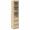 VidaXL High Buffet Sonoma Oak 37.5x35x180 Cm Engineered Wood, Cabinet, Sideboard, High Storage Cabinet, 861663