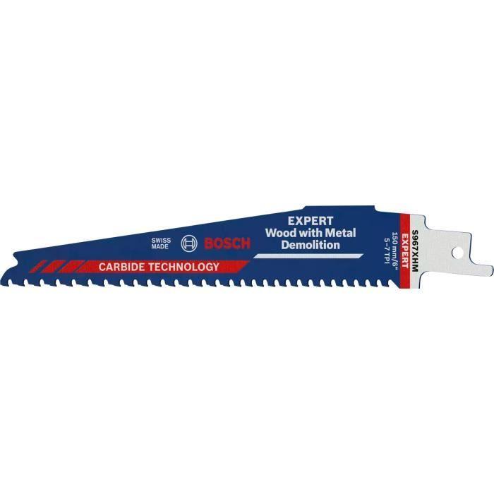 10 Lames De Scie Sabre Expert Carbure Démolition Bois Et Métal S 967 XHM - 150 Mm - BOSCH - 2608900397