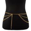 Exaggerated punk metal chain body chain, women's alloy retro sexy multi-layer waist chain