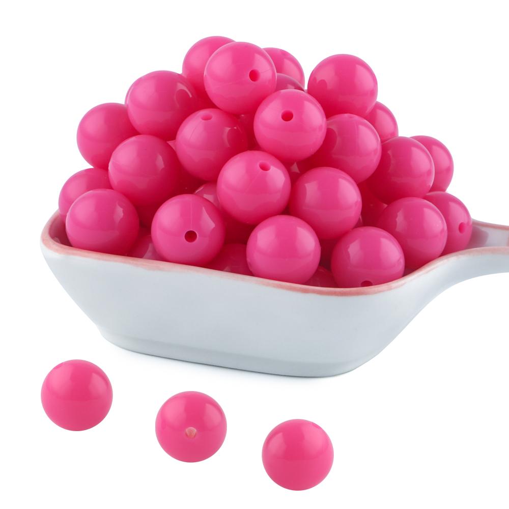 Kovict 24pcs/Lot  Silicone Bright Silicone Beads 15mm DIY Pacifier Chain Jewelry Bracelets Necklace Accessories