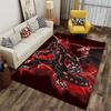 "Red Black Dragon Fantasy Rug" suitable as a non-slip mat for the living room or bedroom sofa
