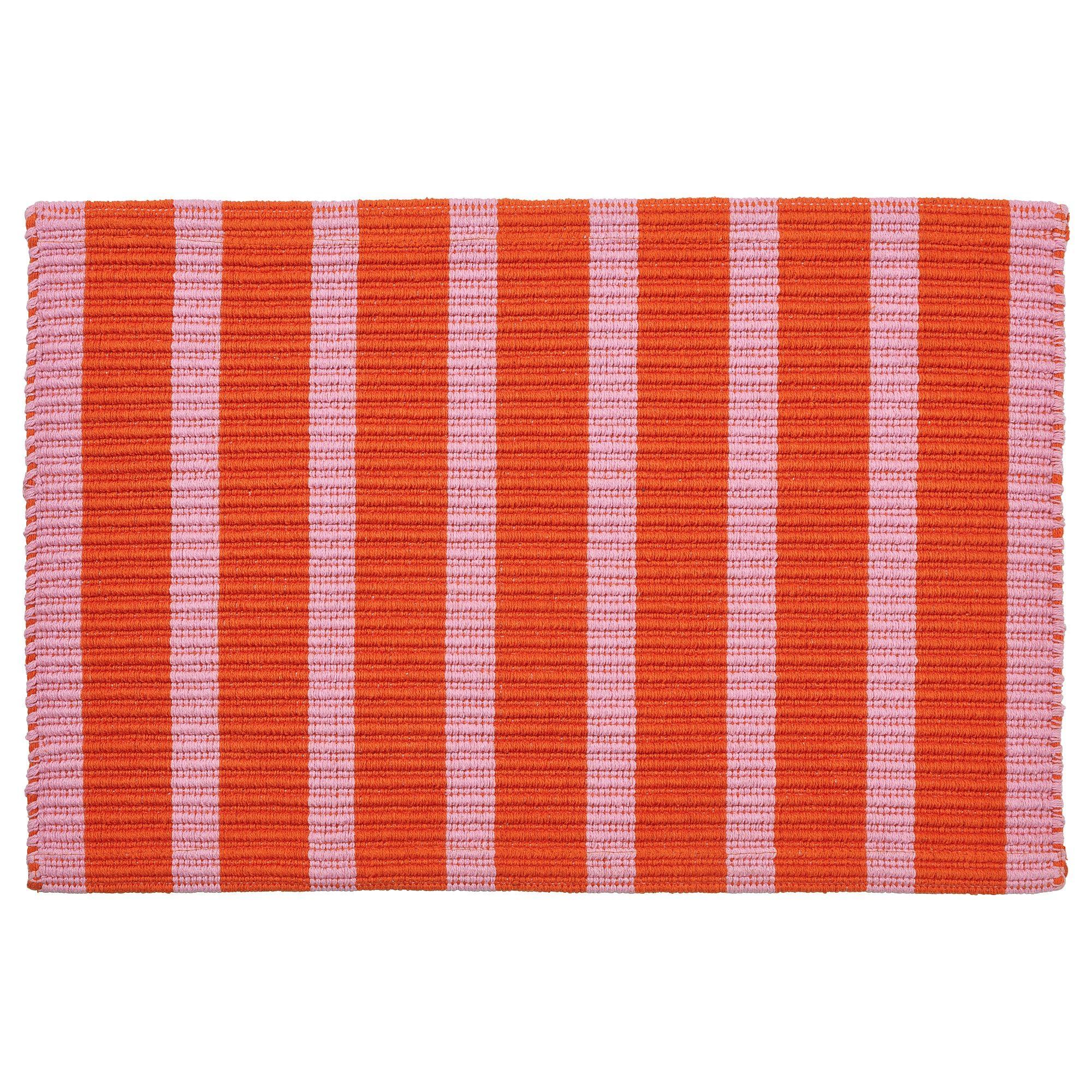 

Коврик IKEA VÄGSKYLT розово-оранжевый 40x60 см