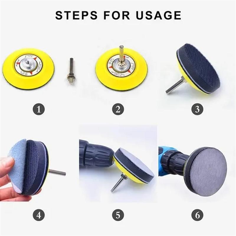 thumbnail image 2 of AUTOTOOLHOME 100 Pack 2 Inch Sanding Discs Kit With Polishing Pads 2 of 11