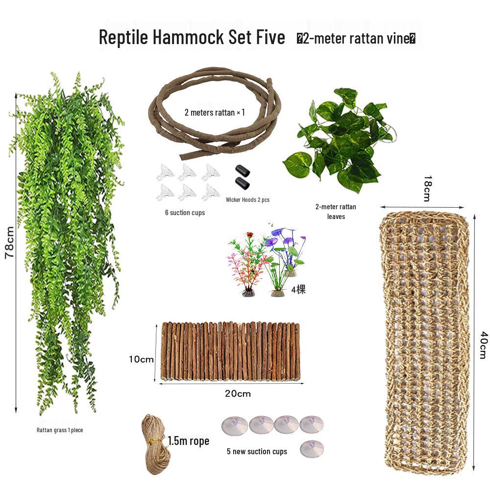 Reptile Habitat Decor: Simulation Vine with Lizard, Chameleon, Snake & Gecko Climbing Features