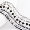 Bulk Mixed Style Stainless Steel Link Black Beaded & Rhinestone Cup Chains for DIY Necklace Bracelet Jewelry Making