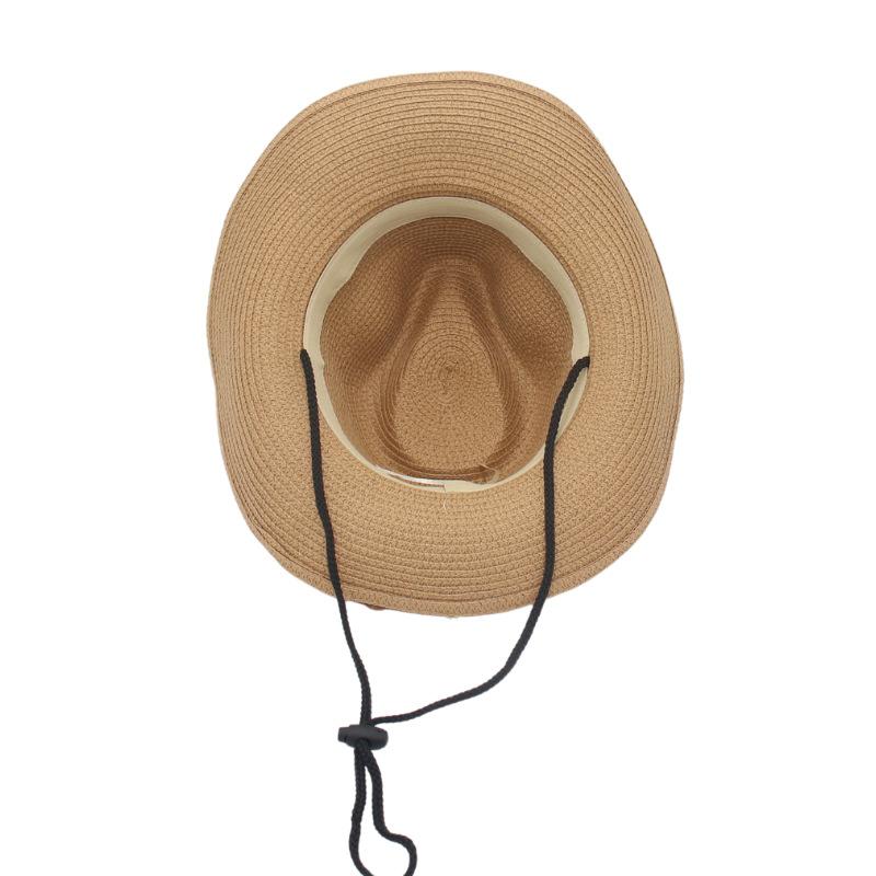 Internet Celebrities With Western Cowboy Straw Hat Outdoor Outing Sunshade Sunscreen Ethnic Wind Weaving Beach Hawaii Tibetan