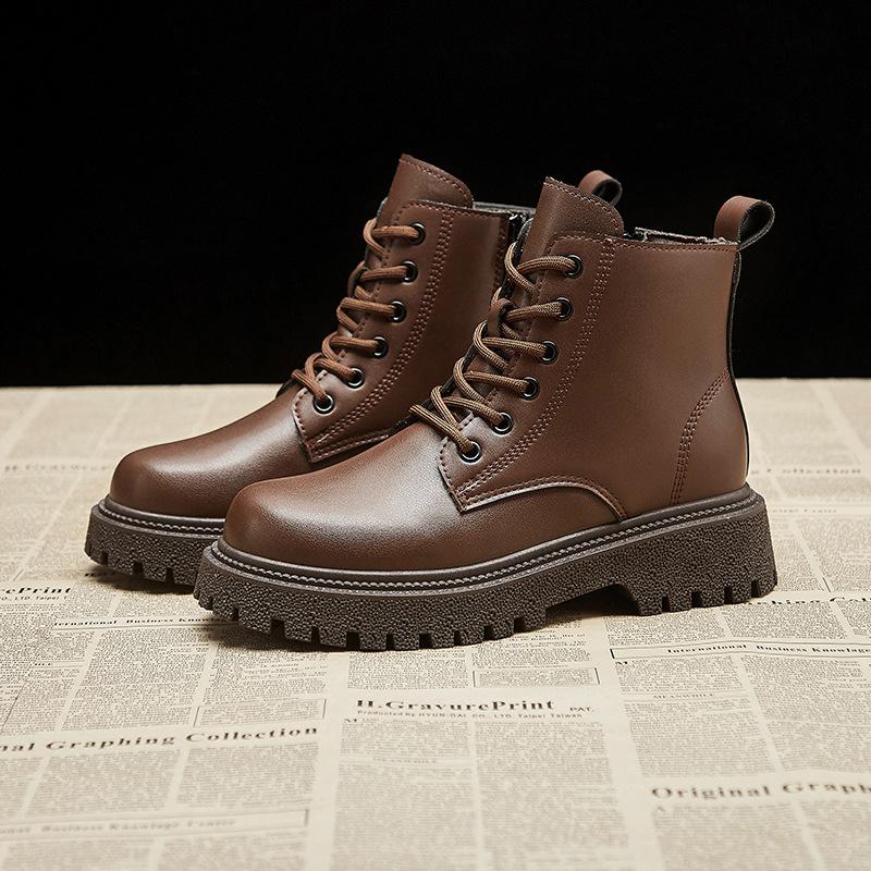 Martin Boots New Fashion Women Casual Short Boots Ins Trend Leather Boots Walking Boots