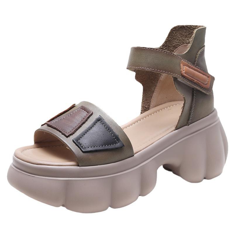 Roman Fashionable Slope Heel Hiking Sandals