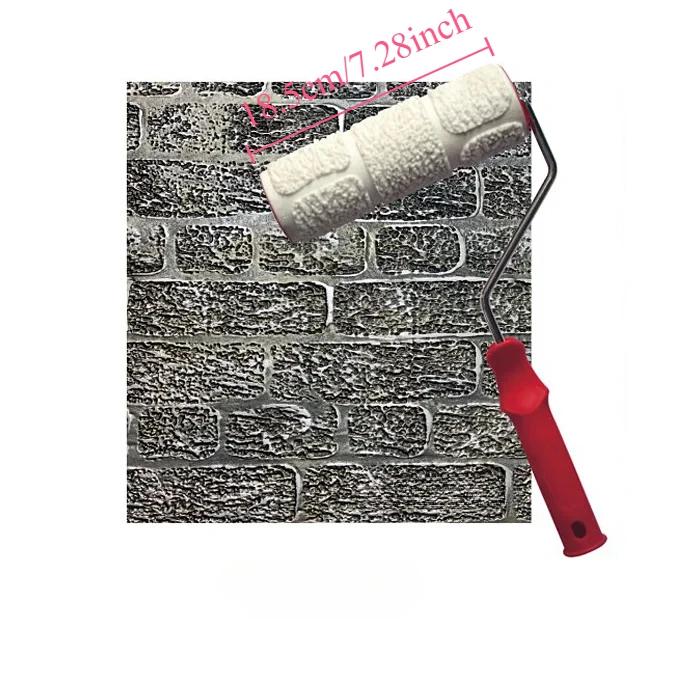 3D Textured Paint Roller for Wall Decoration Rubber Stamp Embossed Painting Tool Polyurethane Roller