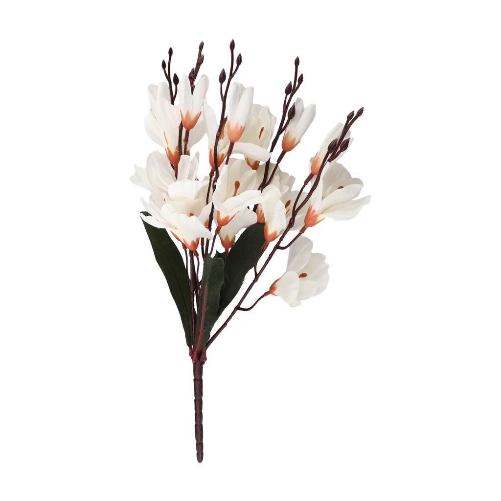 Realistyczny Bukiet Magnolii 5 Gałązek 20 Głów Sztuczne Kwiaty do Dekoracji Wnętrz Wybierz spośród Różnych Kolorów