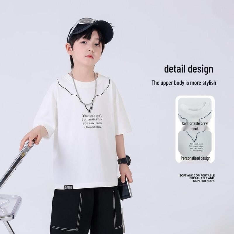 Youyou Fairytale Boys  Summer Short-Sleeve Cotton T-Shirt 120
