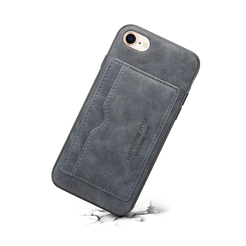 Denior for iPhone15ProMax Mobile Phone Case Apple 14Plus Card Holder 13 Leather Case 12Mini