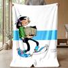 Soft Flannel Blanket Lightweight Cozy Bedroom Living Room CoverGaston Lagaffe