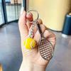 Tennis Metal Delightful Racket Keychain Fashionable Gift For Holidays Festivities And