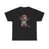 Unisex Cotton Short Sleeve Funny Racoon Patriotic America Tee, Animal Graphic Shirt, 4th of July Unisex