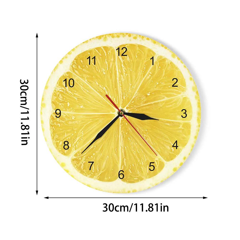 1pc Lemon Wall Clock,Art Decor for Home, Living Room, and Office, Decorated Living Room Clock,Festival Decoration,Perfect Gifts