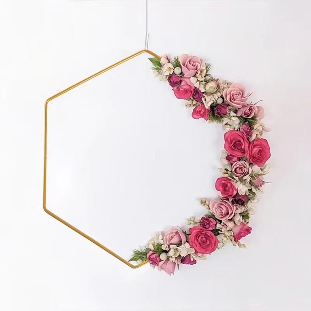 DIY Heart Shape Wreath Frame Wooden Base Wedding Flower Garland Valentines Day