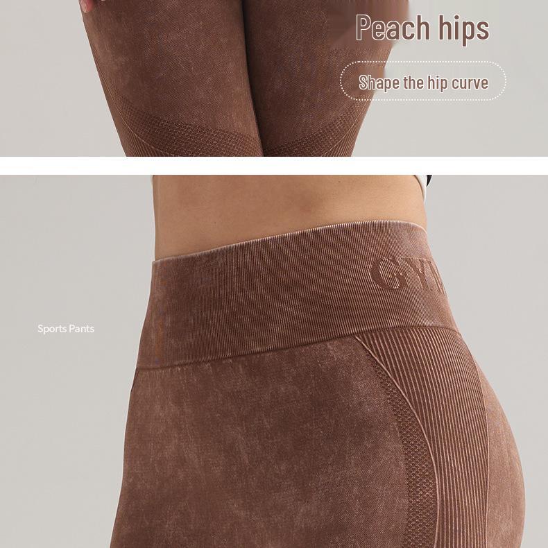 High Waist Seamless Peach Butt Yoga Leggings for Women - Hip Lifting, Tight Fit, High Elasticity Fitness Pants