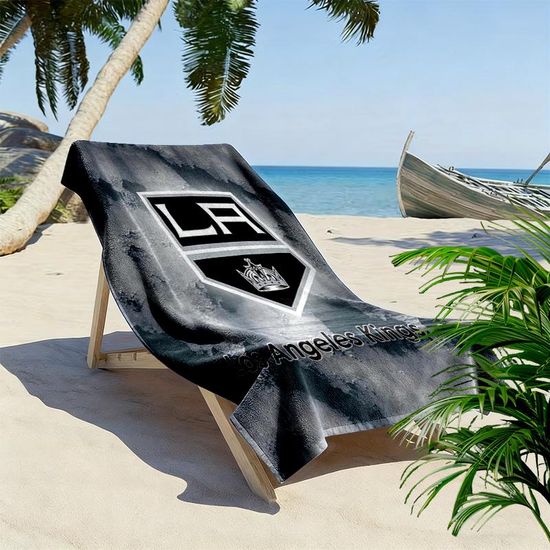 Los Angeles Kings Druck Strandtuch, Großes Weiches Schnelltrocknendes Handtuch für Strand Camping Schwimmen