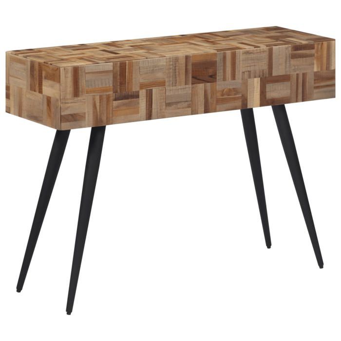 VidaXL Table console 110x34x80 cm teck de récupération massif 358520