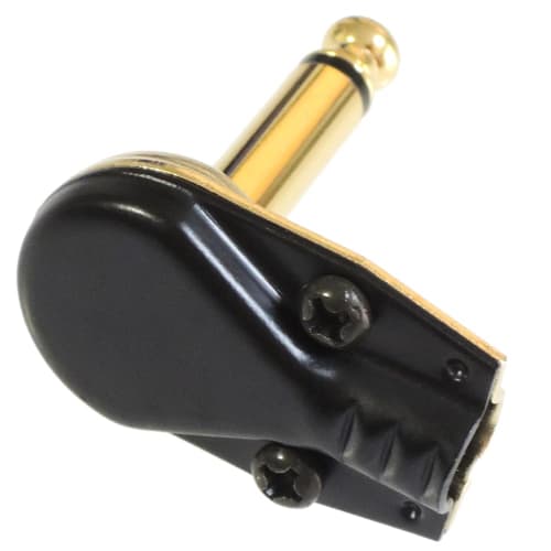 KAUMO Mono Phone Plug, L-Shaped, Gold-Plated, for DIY Patch Cables (Set of 2)