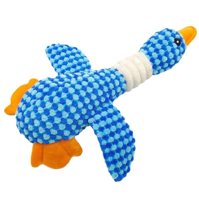 Interactive Sounding Goose Dog Rope Toy for Teething and Dental Cleaning