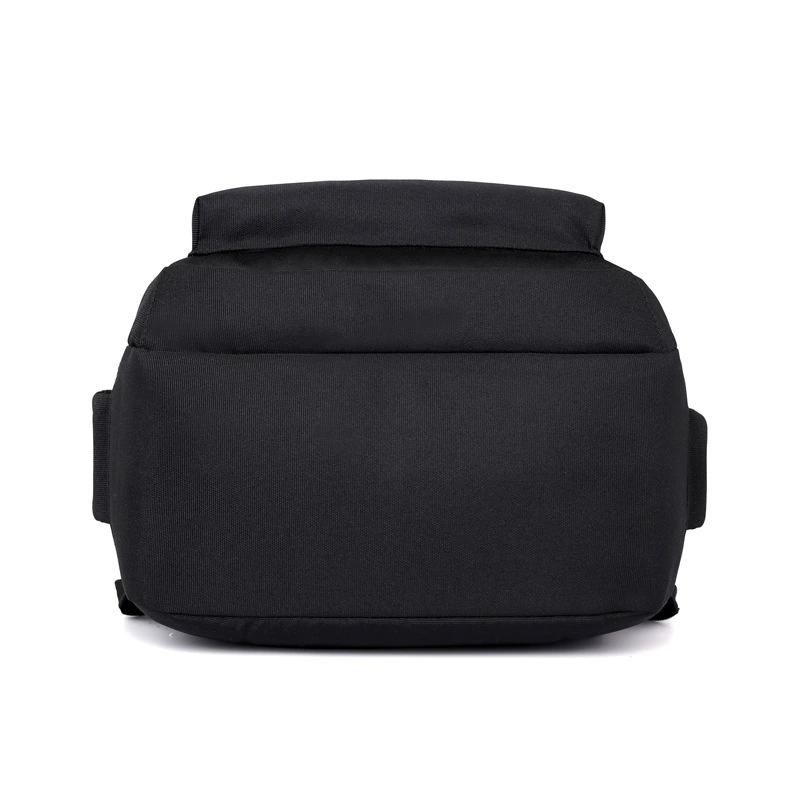 Einfarbiger wasserdichter Rucksack mit Fronttasche, Großer Laptop-Reise-Schulrucksack, USB-Ladeanschluss, Lässiger Tagesrucksack für den täglichen Gebrauch im Freien