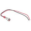 LED Metal Indicator 6mm Waterproof Signal Lamp for Pilot Car Truck Boat with Wire 6VRed
