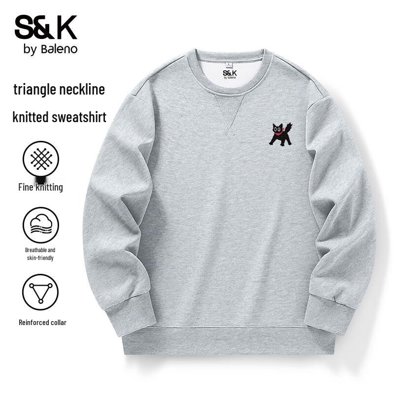 Baleno S&K Serie Unisex Pullover Sweatshirt mit JPB Fliege Katzen-Print