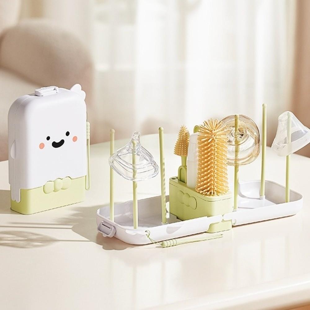 Silicone Baby Bottle Brush Set Flexible Feeding Bottle Cleaners Cup Cleaning Brushes Travel