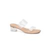 Sheepskin Slippers Transparent Word with Thick Heel High Heel Sandals Women's Summer Wear