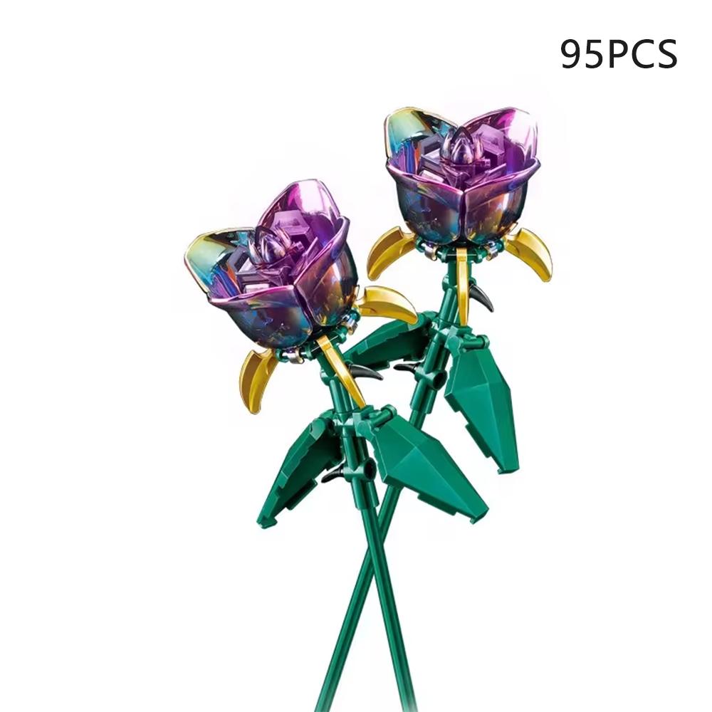 

Bouquet Potted Orchid Building Block Set Creative Desktop Decoration Educational Puzzle Flower Toy for Kids Unique Holiday Gift with box